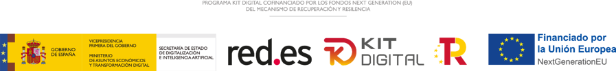 Programa Kit Digital cofinanciado por los fondos Next Generation EU, Gobierno de España, Red.es y Unión Europea